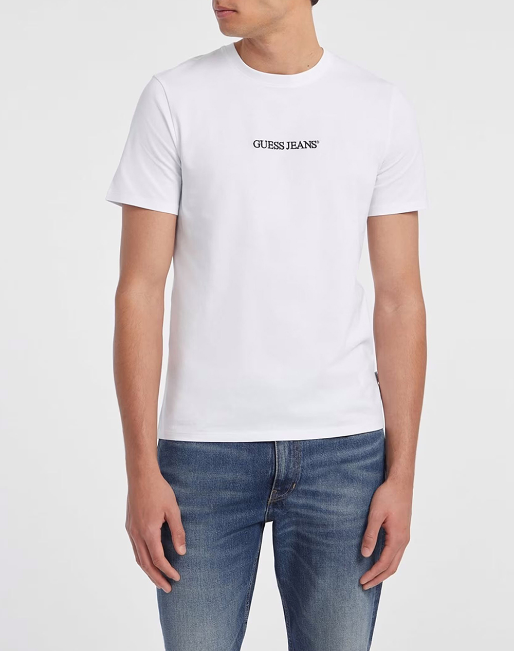 GUESS JEANS GJ SS CN SLIM LOGO EMBRO TEE МЪЖКА БЛУЗА