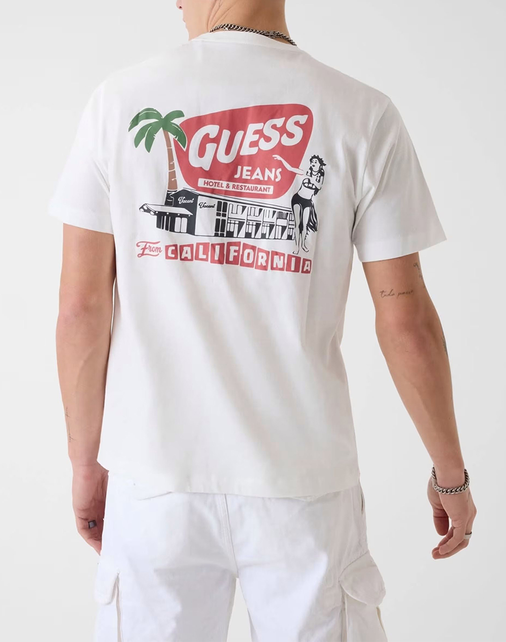 GUESS JEANS GJ SS CN REG WEST COAST HOTELMENS BLOUSE