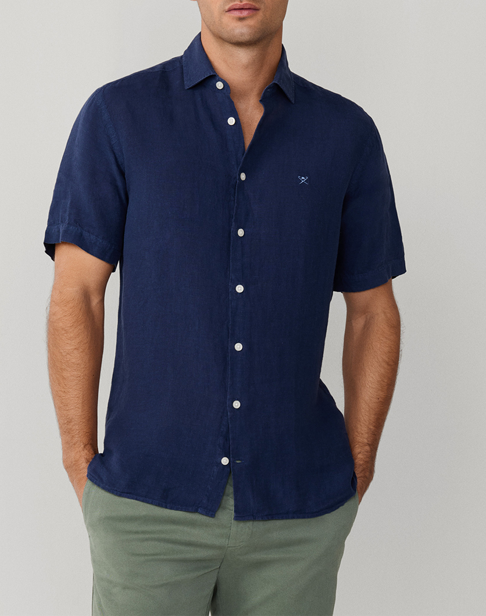 HACKETT ESSENTIALS GMD LINEN SS MENS SHIRT