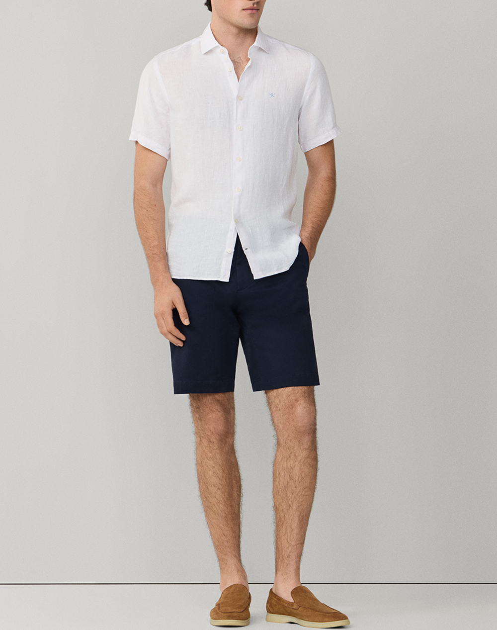 HACKETT ESSENTIALS GMD LINEN SS MENS SHIRT