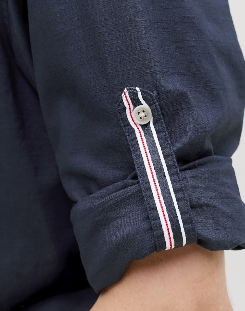 JACK&JONES JJHENRY SLUB DETAIL SHIRT LS