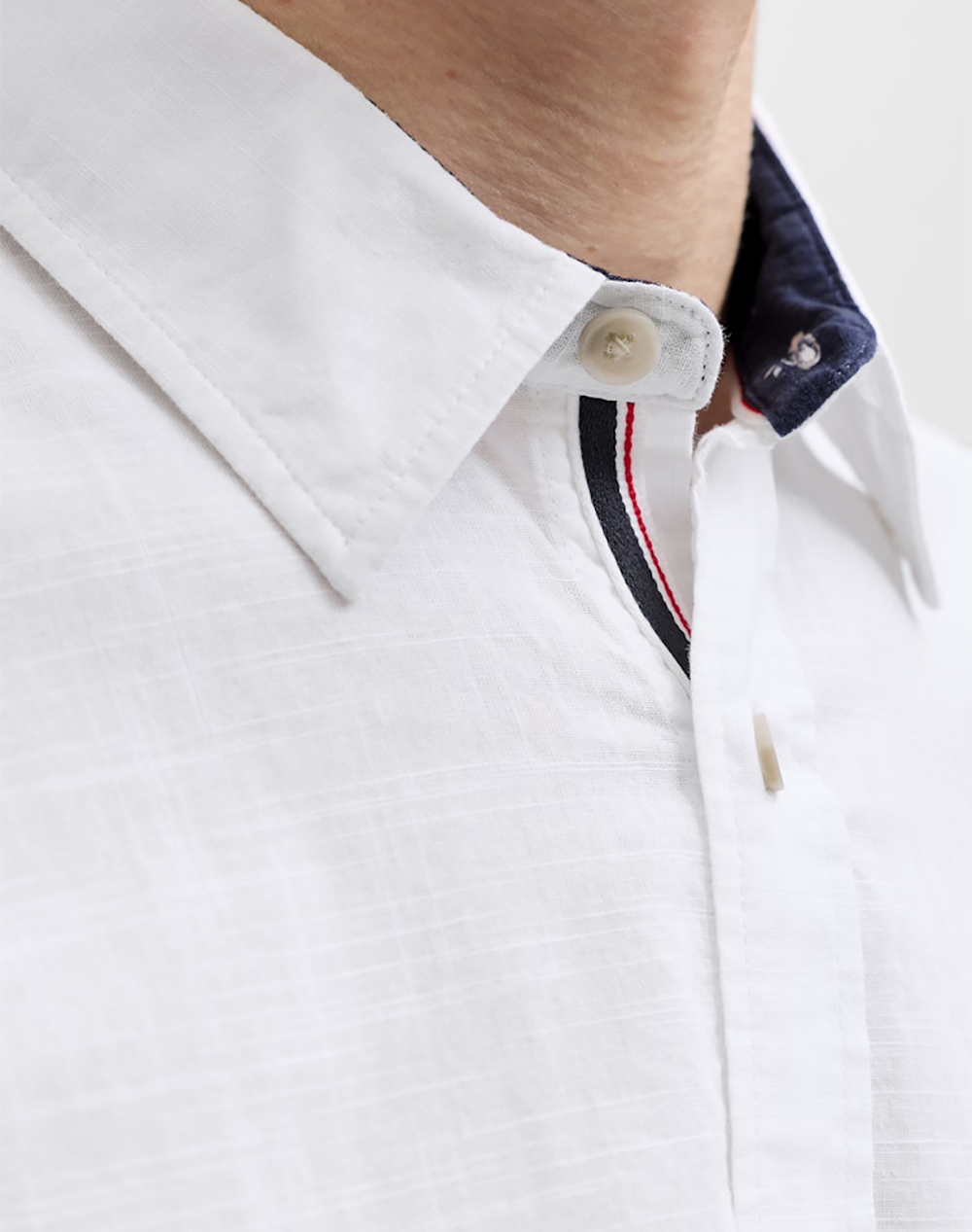 JACK&JONES JJHENRY SLUB DETAIL SHIRT LS