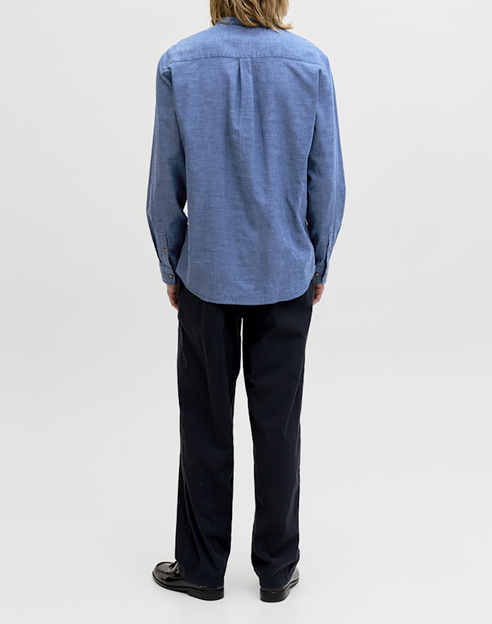 JACK&JONES JJESUMMER LINEN BLEND BAND SHIRT L/S SN