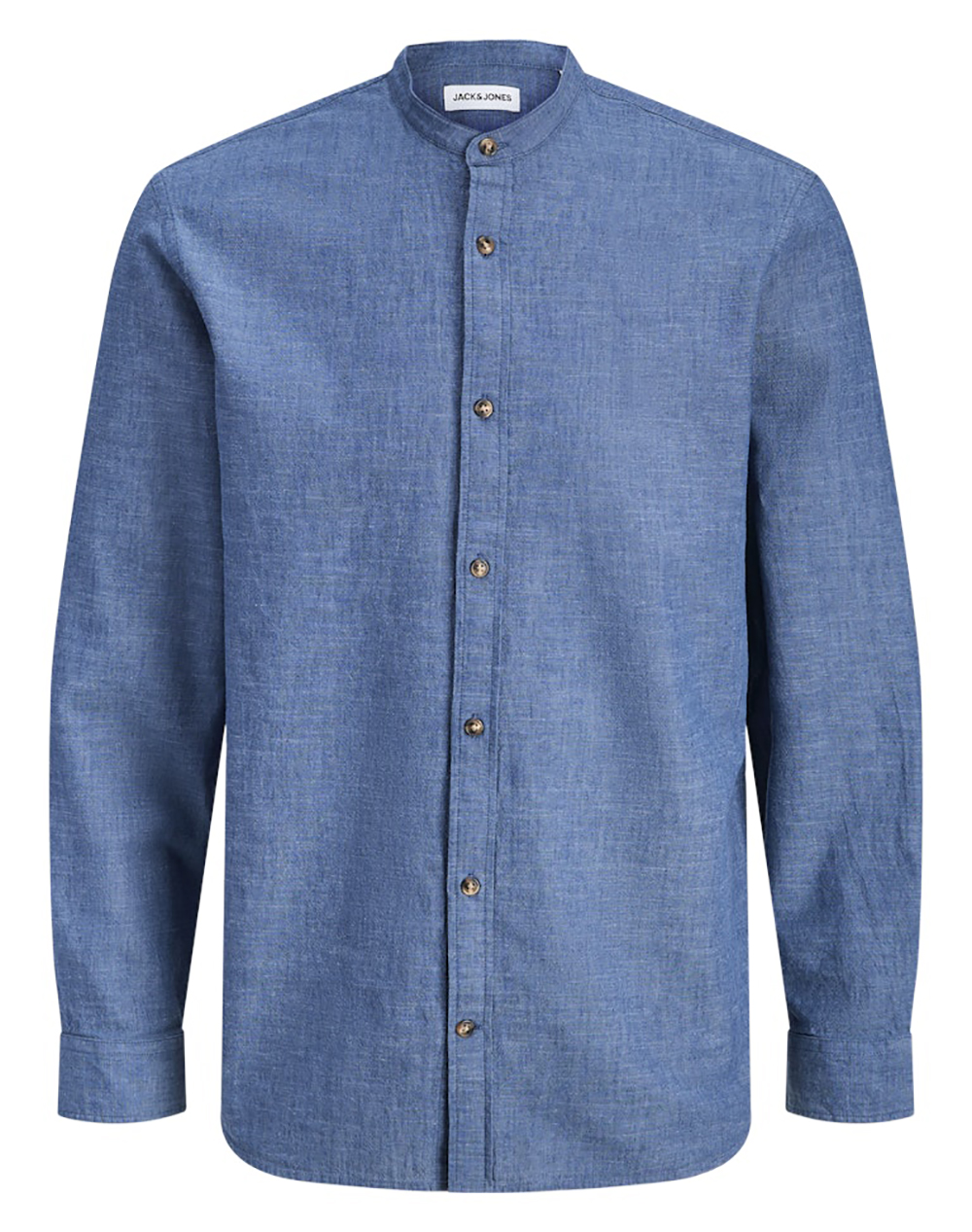 JACK&JONES JJESUMMER LINEN BLEND BAND SHIRT L/S SN