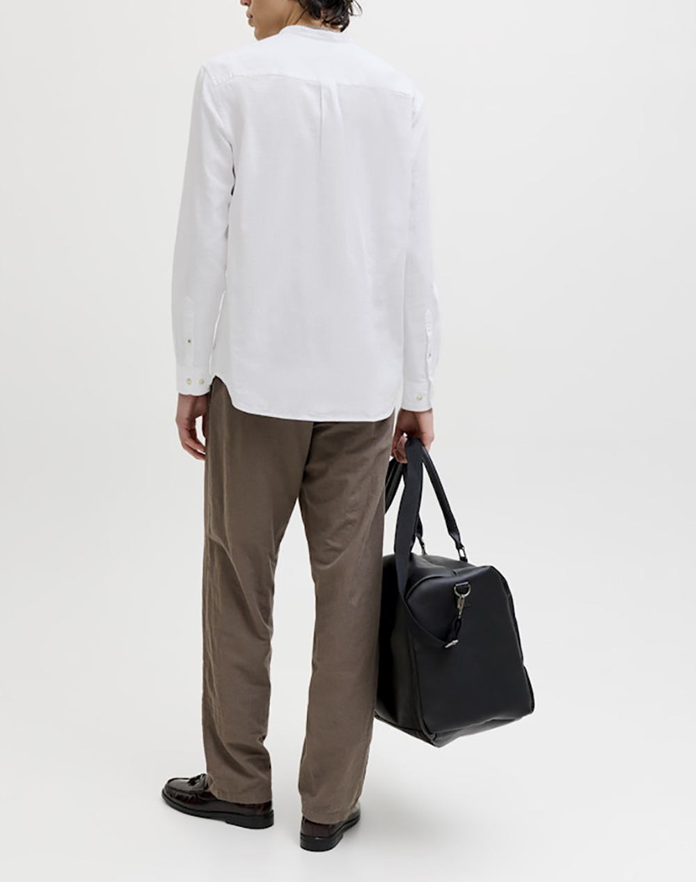 JACK&JONES JJESUMMER LINEN BLEND BAND SHIRT L/S SN