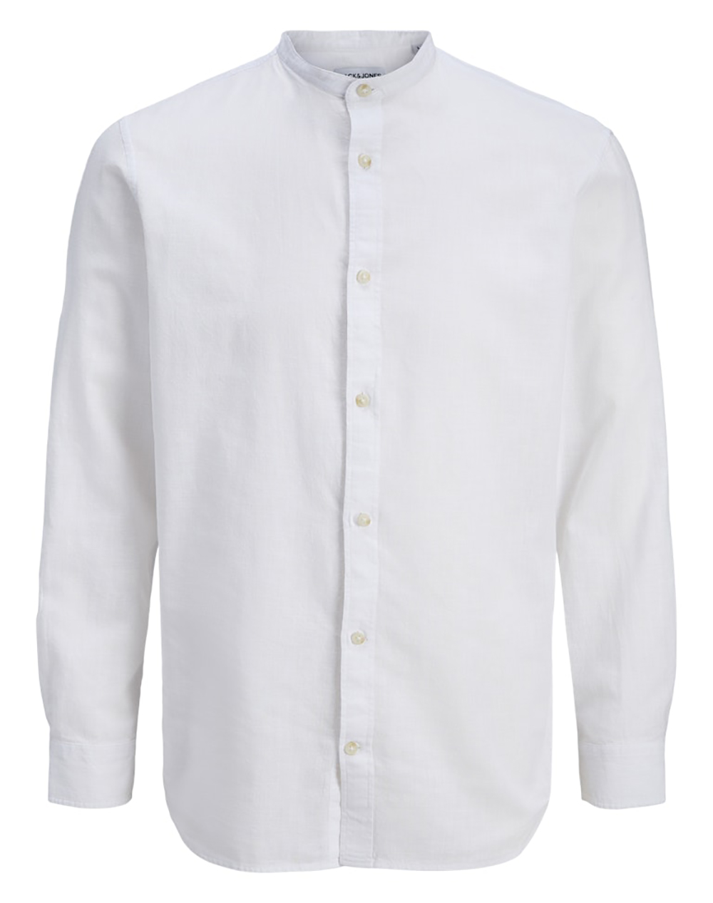JACK&JONES JJESUMMER LINEN BLEND BAND SHIRT L/S SN