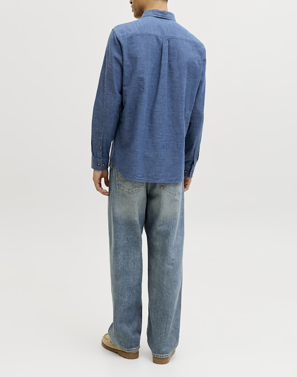 JACK&JONES JJESUMMER LINEN BLEND SHIRT L/S SN