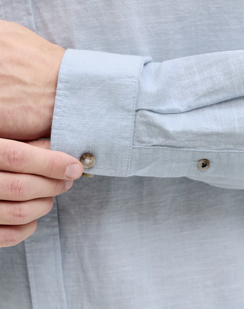 JACK&JONES JJESUMMER LINEN BLEND SHIRT L/S SN