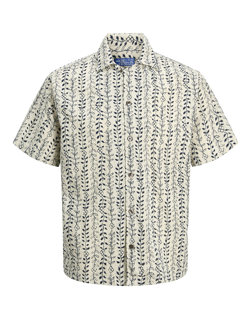 JACK&JONES JPRBLULYON PRINT DOBBY S/S SHIRT SN