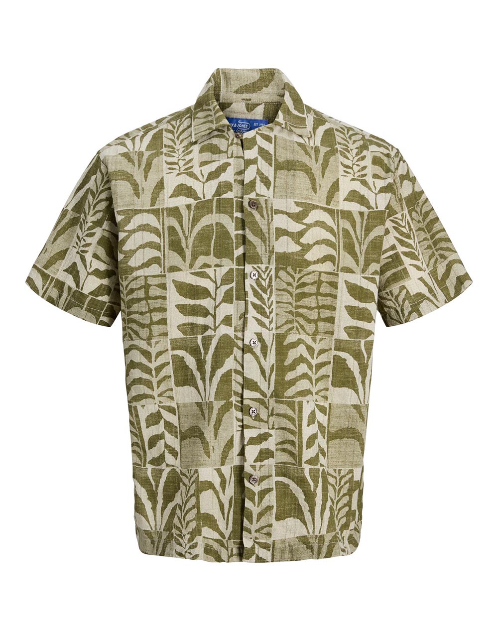JACK&JONES JPRBLULYON PRINT DOBBY S/S SHIRT SN