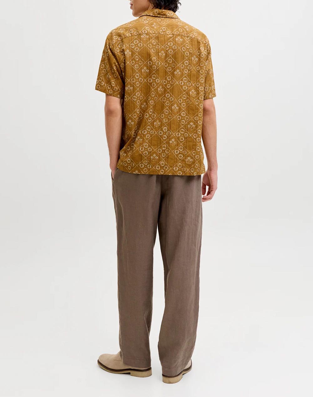 JACK&JONES JPRBLULYON PRINT DOBBY S/S SHIRT SN