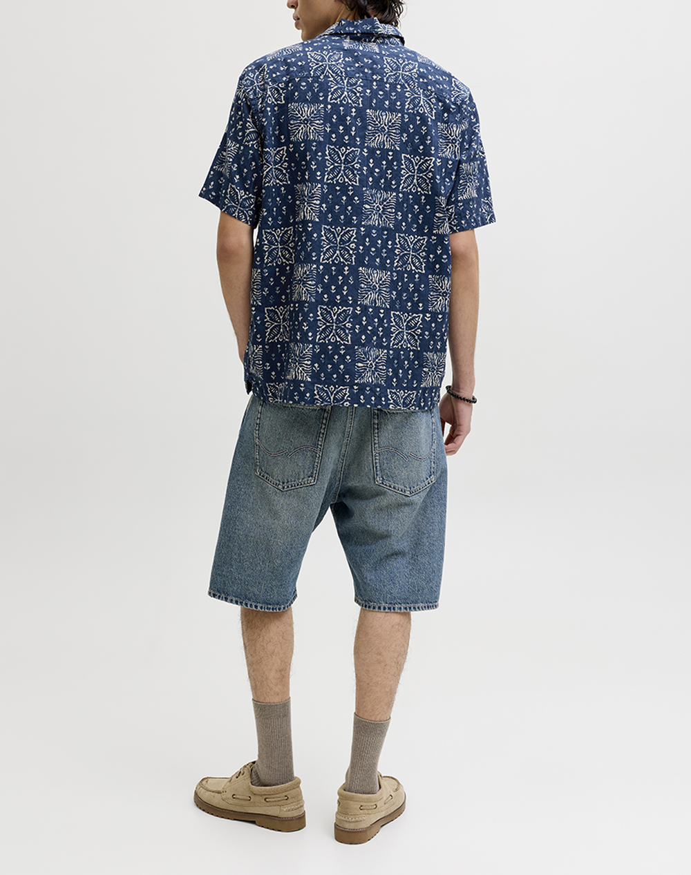 JACK&JONES JPRBLULYON PRINT DOBBY S/S SHIRT SN