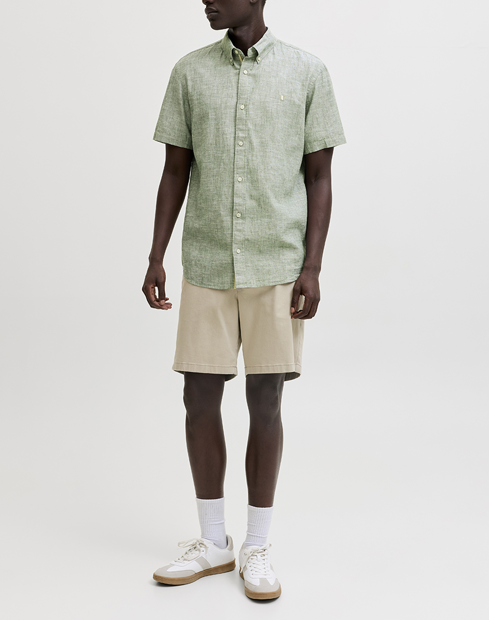 JACK&JONES JPRBLUSUMMER LIN. BL. SHIELD SS SHIRT SN
