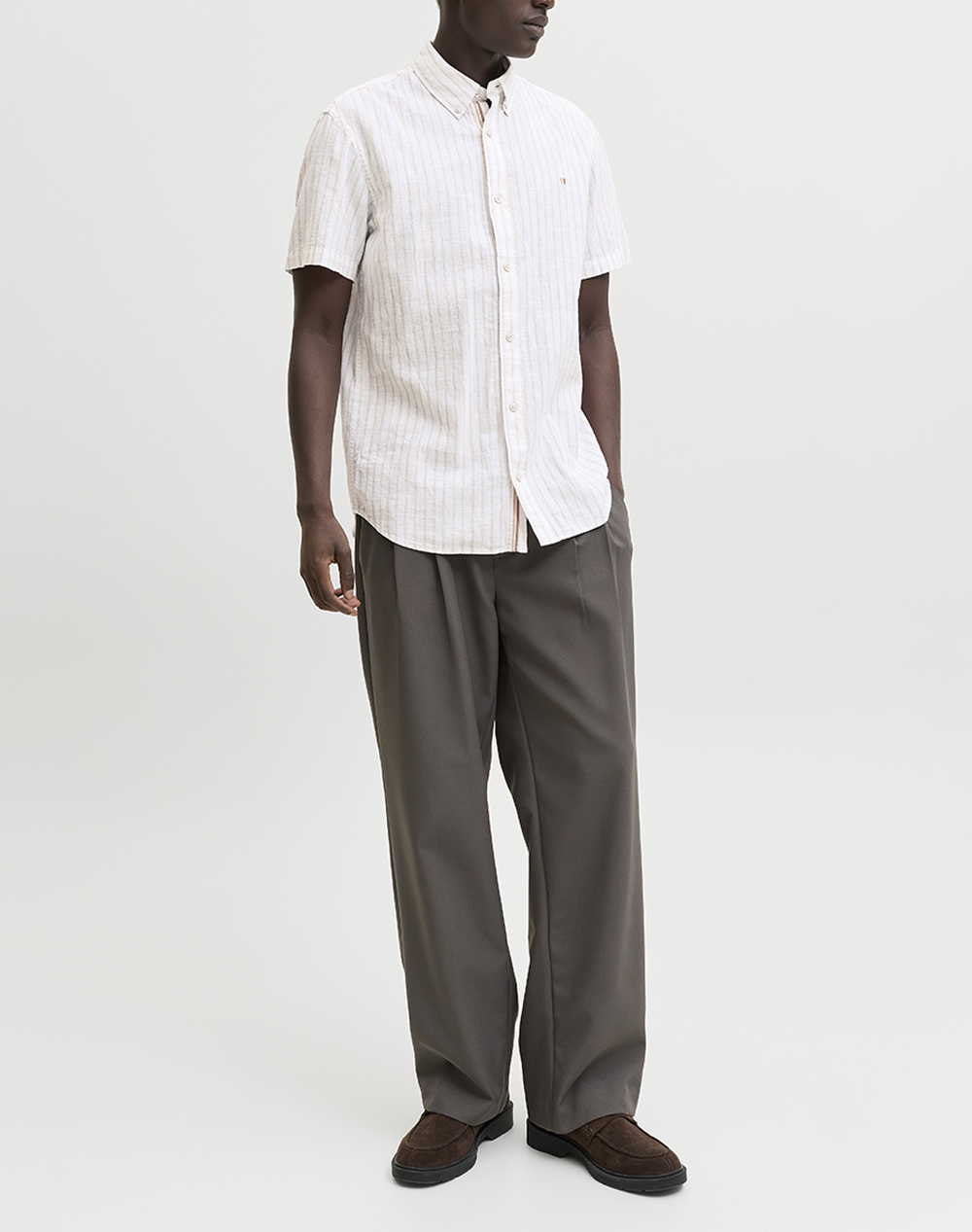 JACK&JONES JPRBLUSUMMER LIN. BL. SHIELD SS SHIRT SN