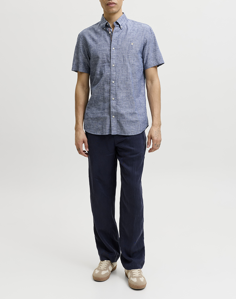 JACK&JONES JPRBLUSUMMER LIN. BL. SHIELD SS SHIRT SN