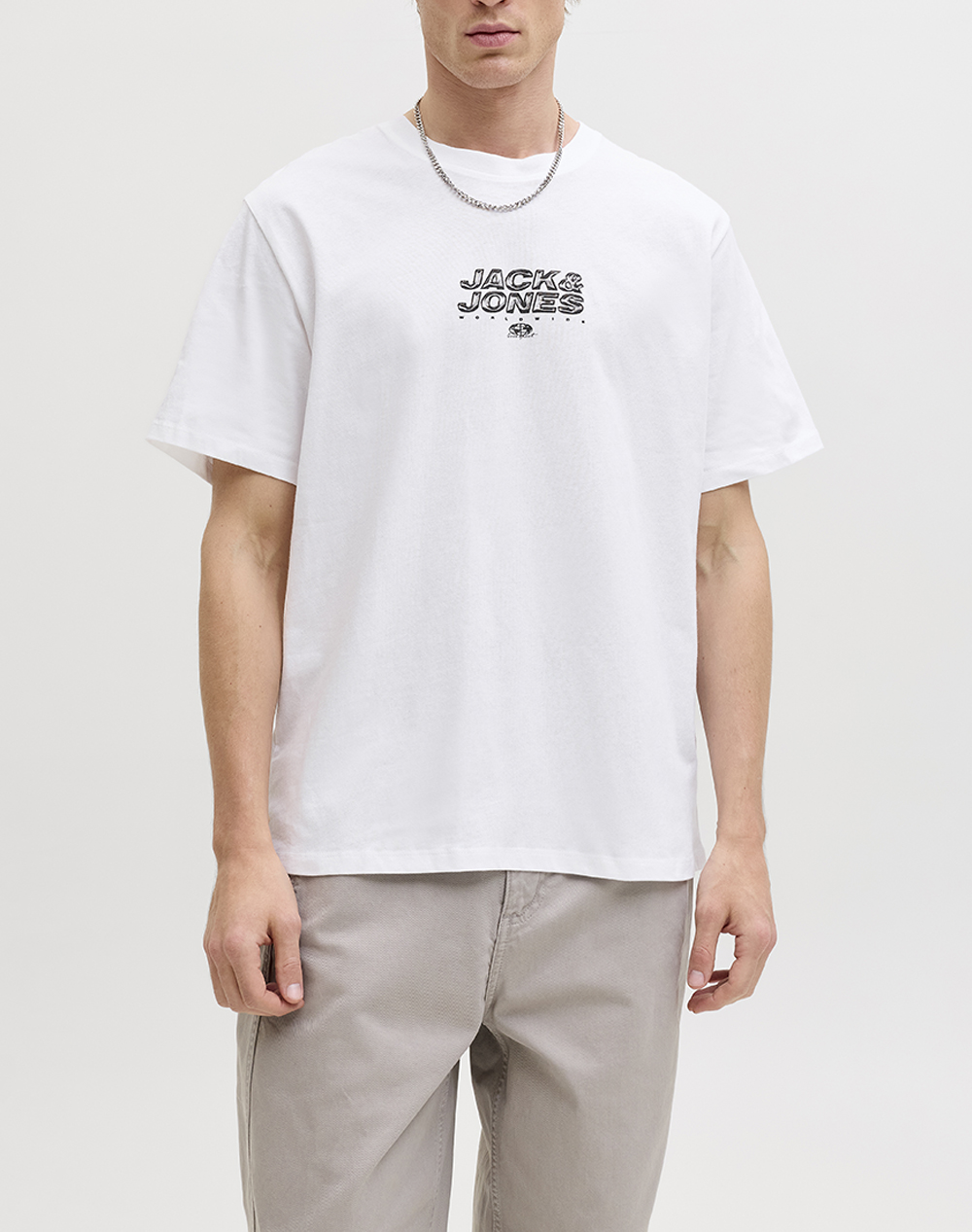JACK&JONES JCOMINERAL SMALL FRONT PRINT TEE SS CREW