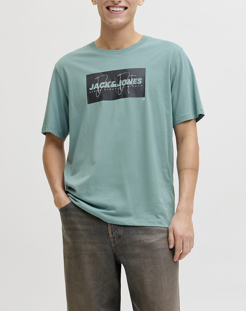 JACK&JONES JJCOLE PRINT TEE SS CREW NECK LN