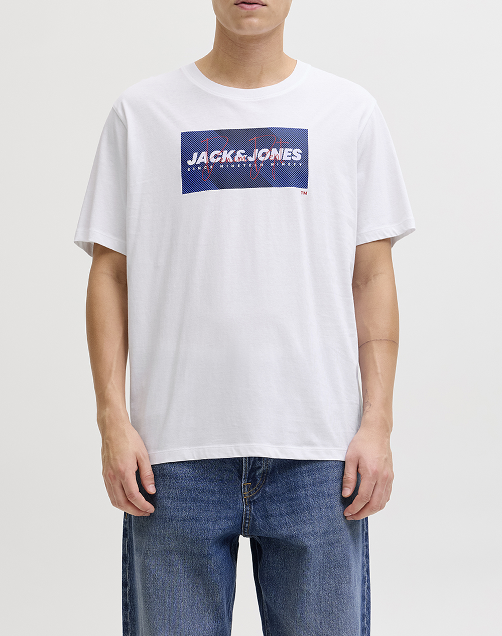 JACK&JONES JJCOLE PRINT TEE SS CREW NECK LN