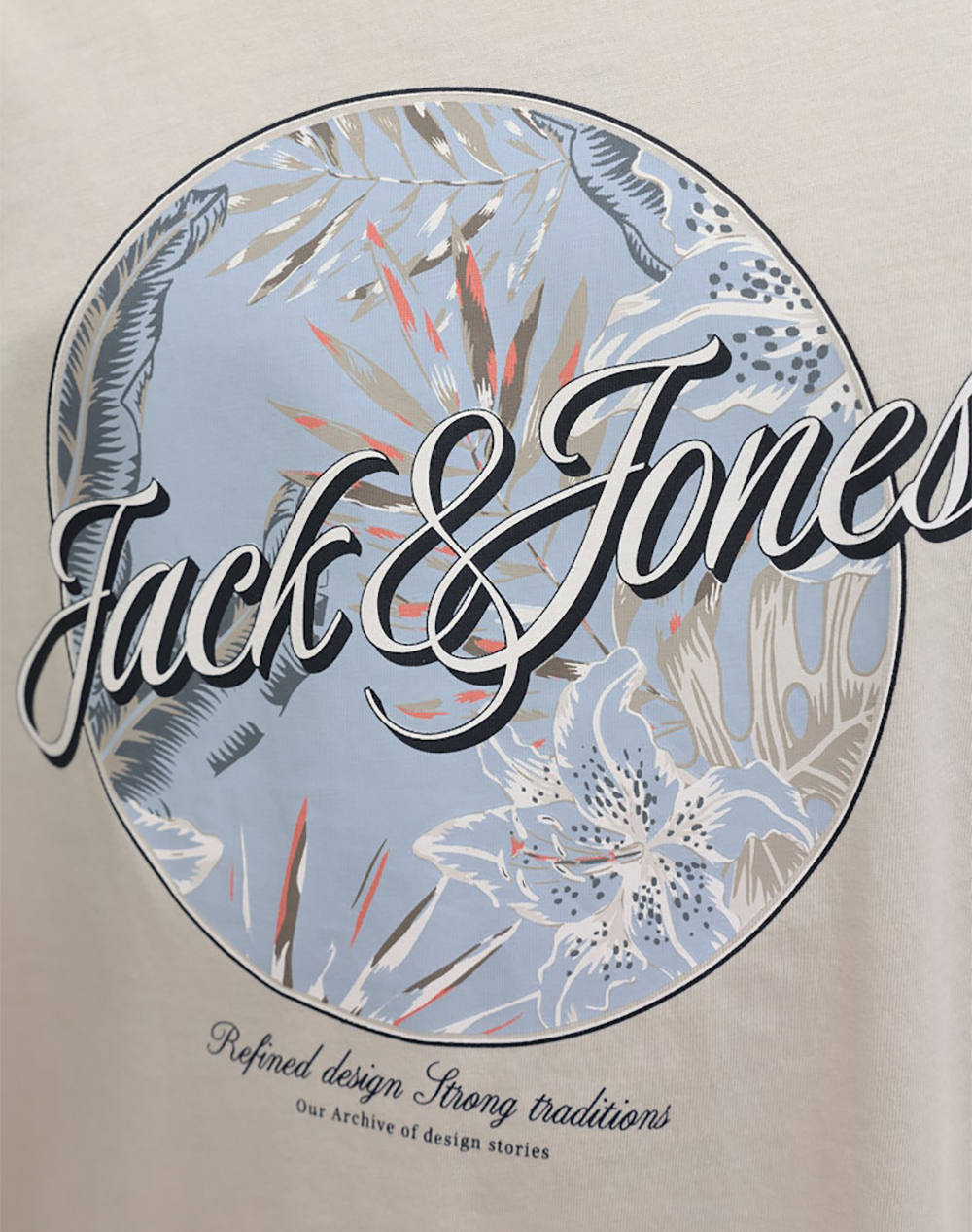 JACK&JONES JJHONOLULU SHAPE TEE SS CREW NECK LN