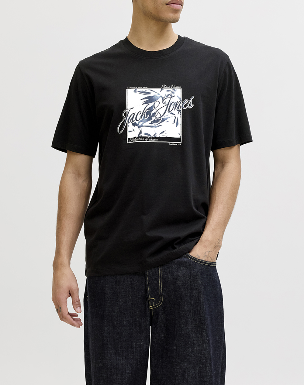 JACK&JONES JJHONOLULU SHAPE TEE SS CREW NECK LN
