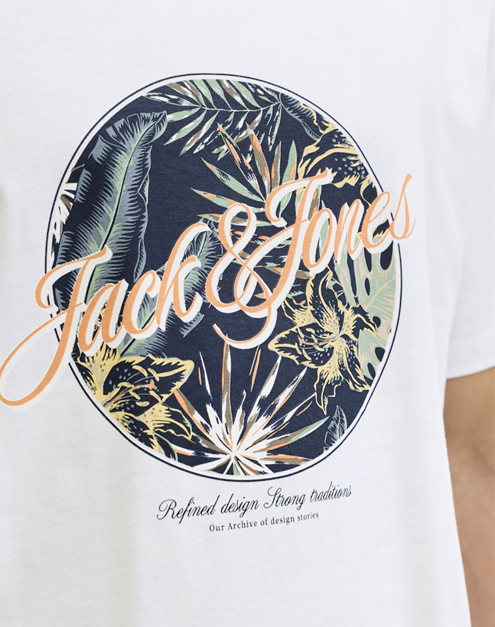 JACK&JONES JJHONOLULU SHAPE TEE SS CREW NECK LN