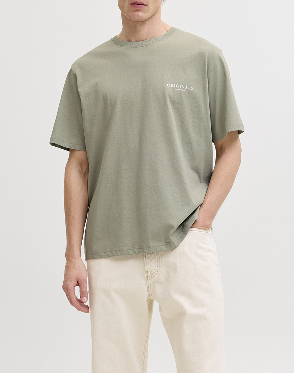 JACKL&JONES JORMONTAUK AOP BACK TEE SS CREW NECK SN