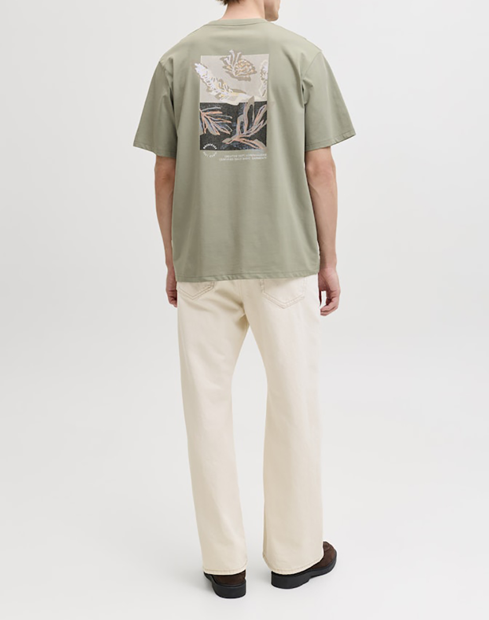 JACKL&JONES JORMONTAUK AOP BACK TEE SS CREW NECK SN