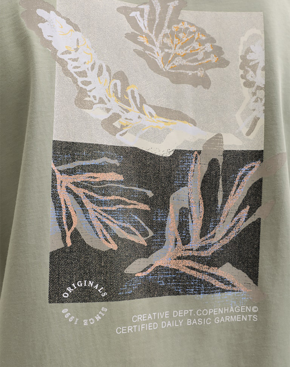 JACKL&JONES JORMONTAUK AOP BACK TEE SS CREW NECK SN