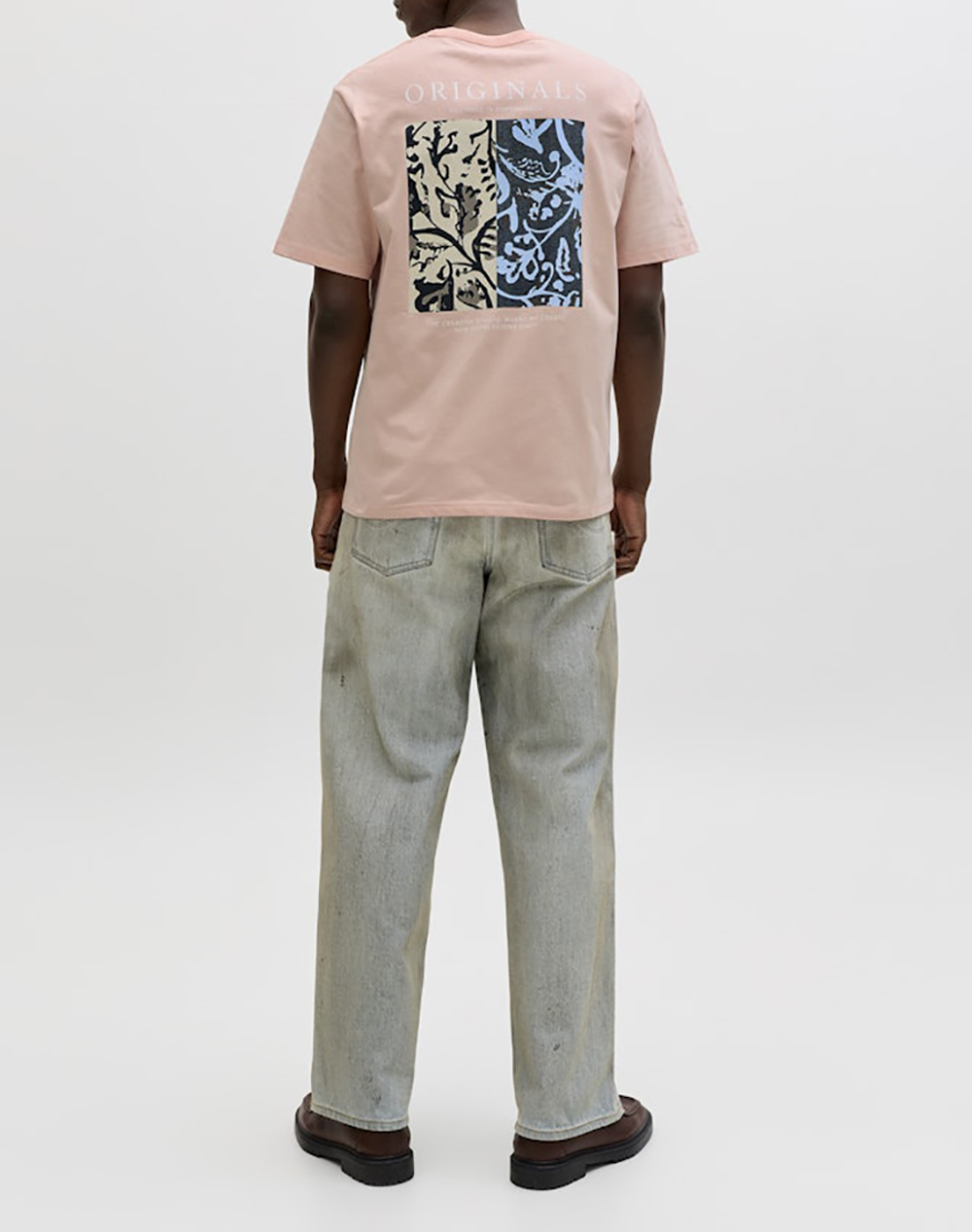 JACKL&JONES JORMONTAUK AOP BACK TEE SS CREW NECK SN