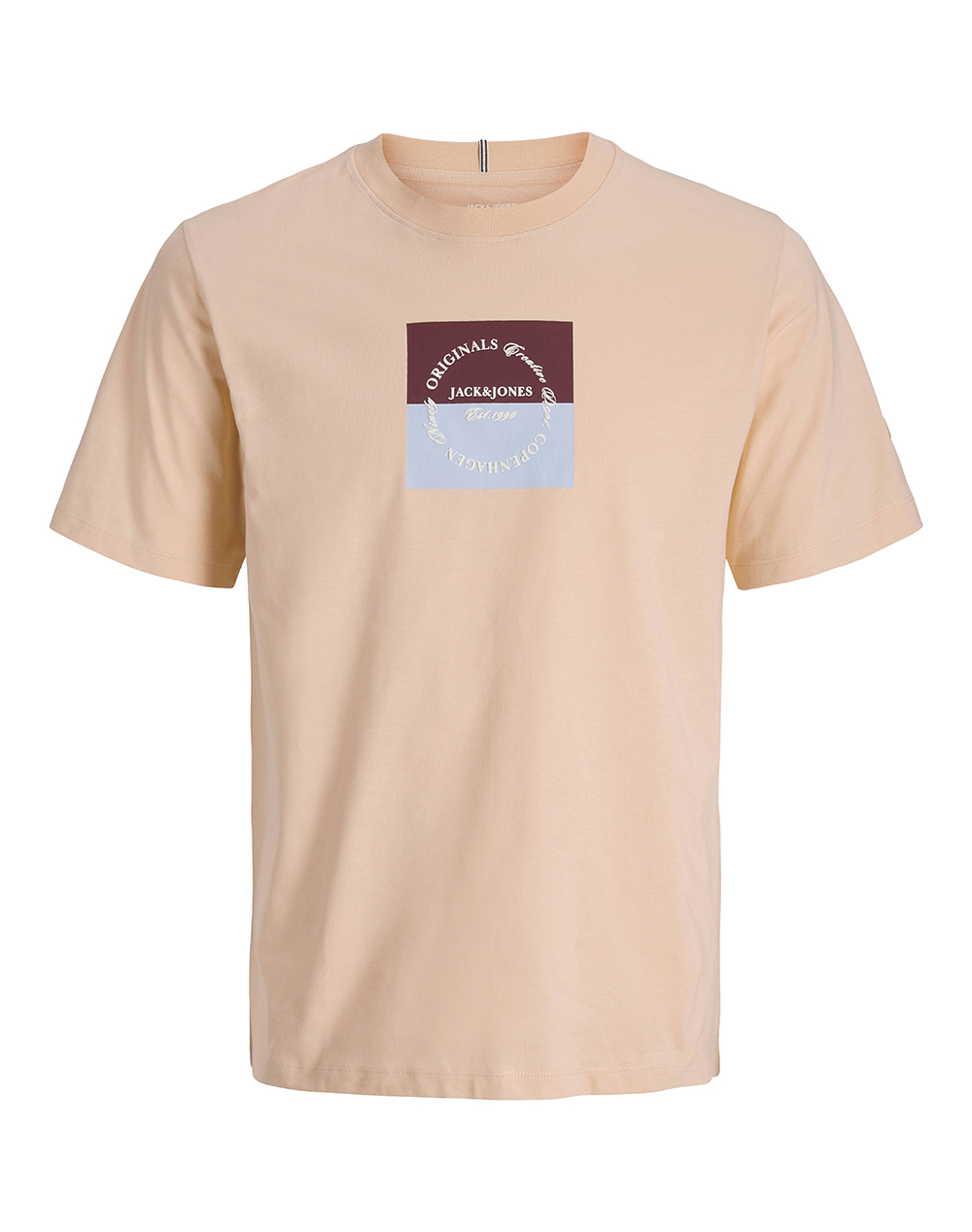 JACK&JONES JORCATSKILLS SQUARE BRANDING TEE SSCN LN