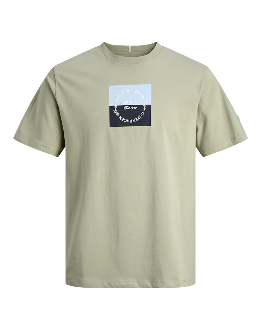 JACK&JONES JORCATSKILLS SQUARE BRANDING TEE SSCN LN