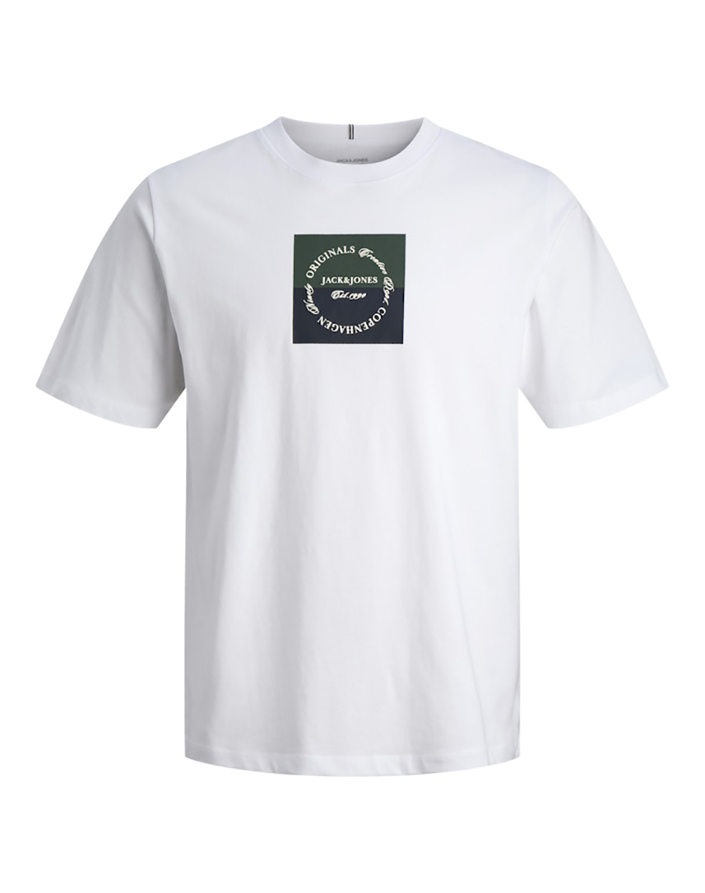 JACK&JONES JORCATSKILLS SQUARE BRANDING TEE SSCN LN