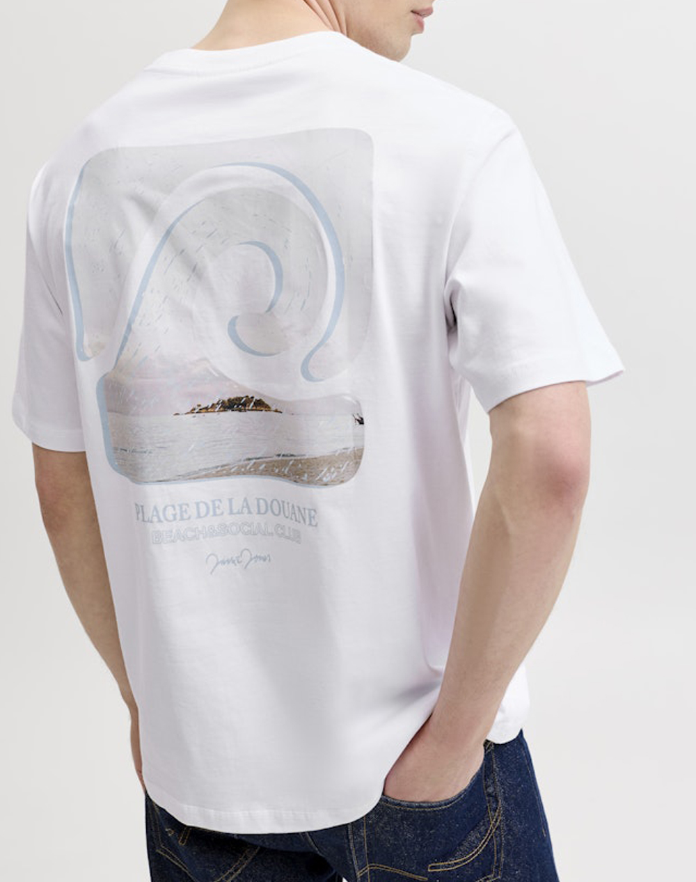 JACK&JONES JORHYERES BACK ELEMENT TEE SS CREW