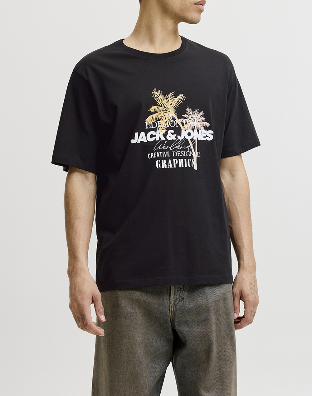 JACK&JONES JJGRADIENT PRINT TEE SS CREW NECK LN