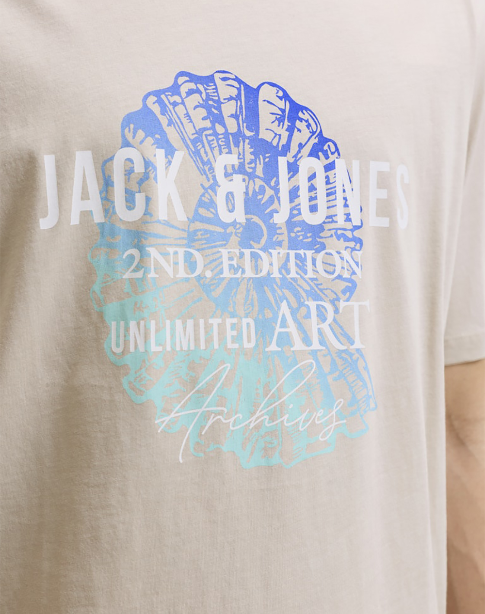 JACK&JONES JJGRADIENT PRINT TEE SS CREW NECK LN