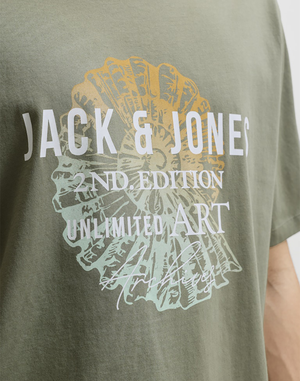 JACK&JONES JJGRADIENT PRINT TEE SS CREW NECK LN