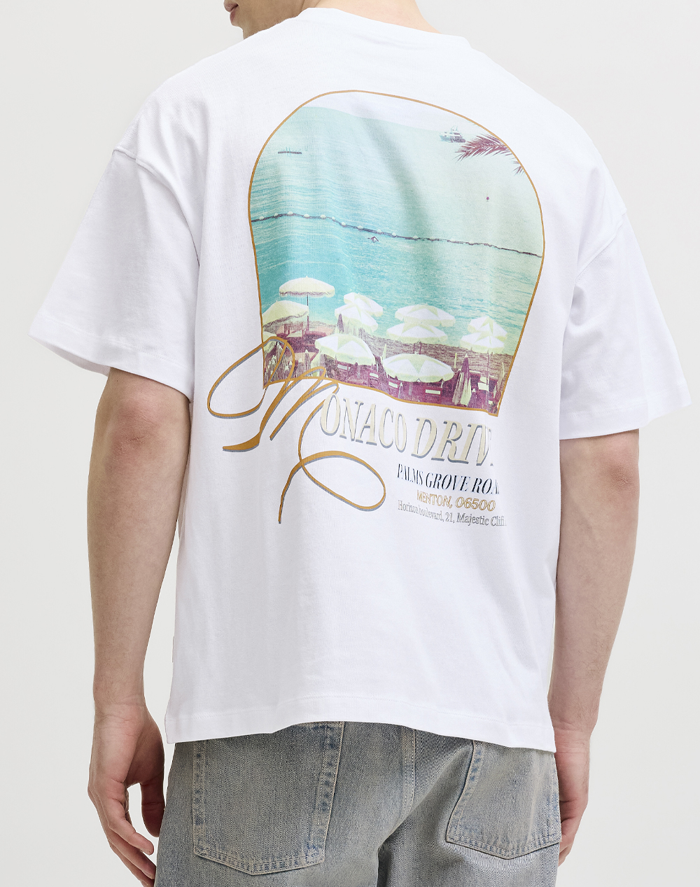 JACK & JONES JORSANREMO BACK TEE SS CREW NECK SN