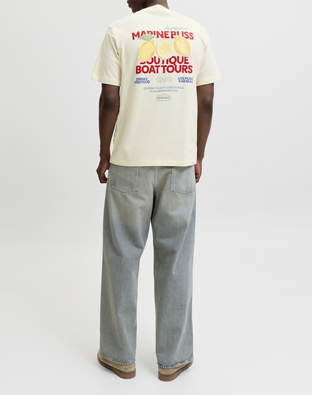 JACK&JONES JORRIVIERA VINTAGE POSTER BACK TEE SS CN