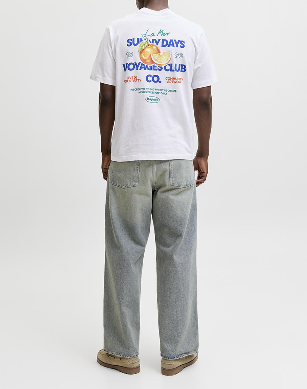 JACK&JONES JORRIVIERA VINTAGE POSTER BACK TEE SS CN