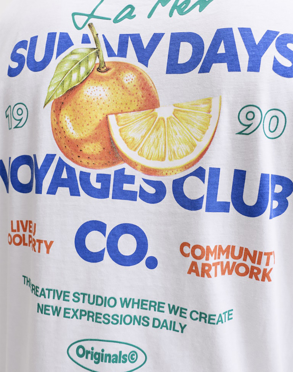 JACK&JONES JORRIVIERA VINTAGE POSTER BACK TEE SS CN