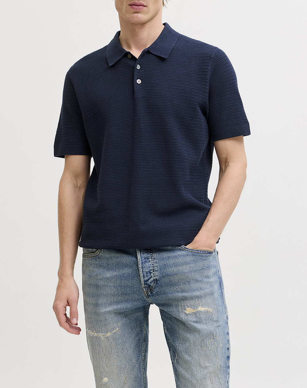 JACK&JONES JPRBLURILEY KNIT POLO SS SN
