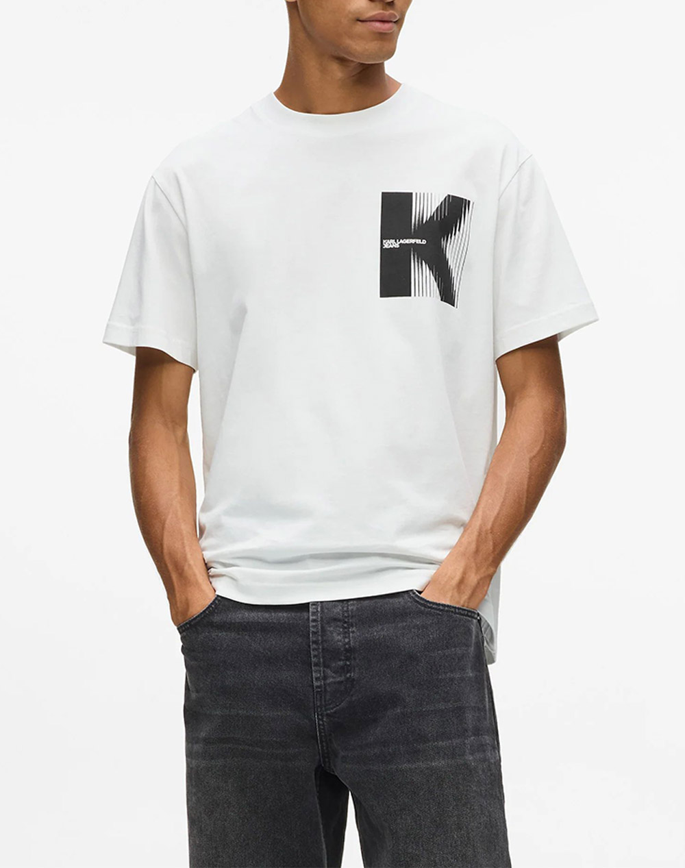 KARL LAGERFELD JEANS KLJ REG SS K LOGO TEE