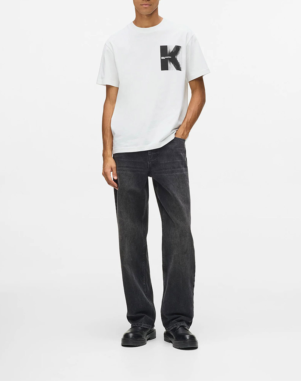 KARL LAGERFELD JEANS KLJ REG SS K LOGO TEE
