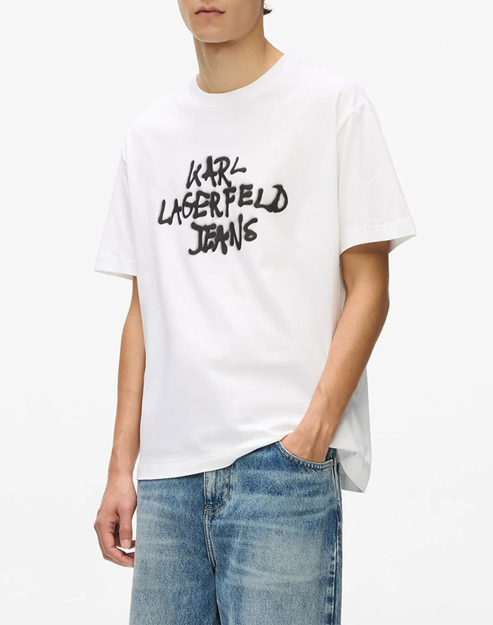 KARL LAGERFELD JEANS KLJ REG SS GRAFFITI TEE