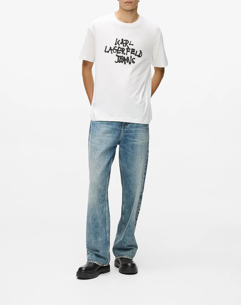 KARL LAGERFELD JEANS KLJ REG SS GRAFFITI TEE