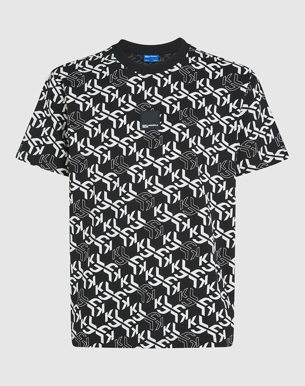KARL LAGERFELD JEANS KLJ REG SS MONOGRAM AOP TEE