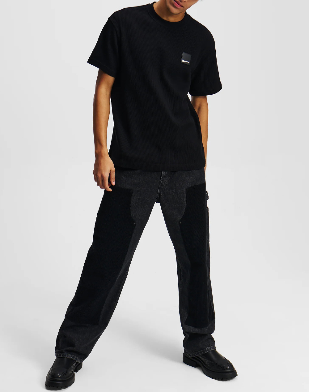 KARL LAGERFELD JEANS KLJ REG SS WAFFLE TEE