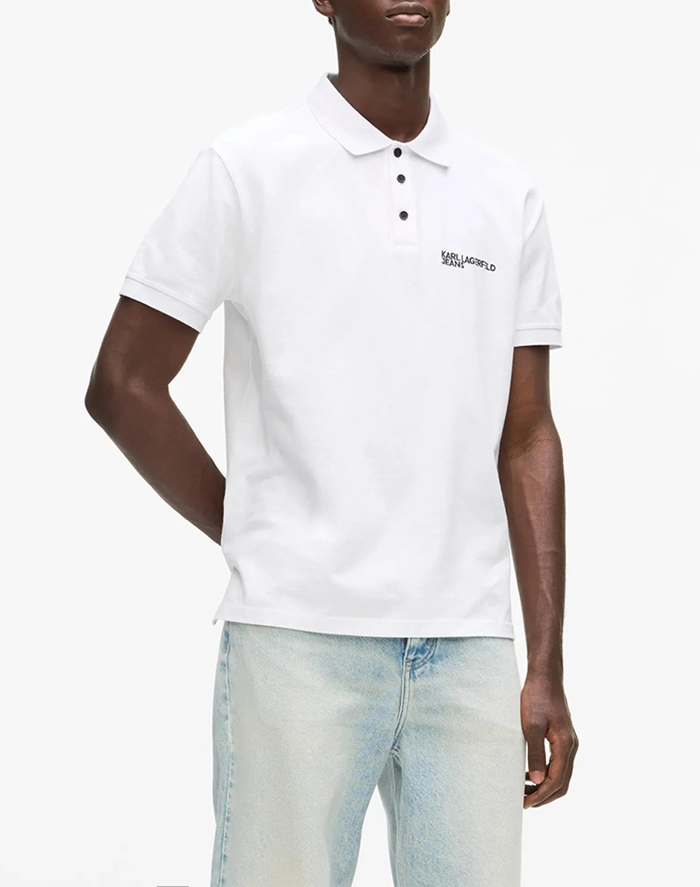 Karl lagerfeld jeans klj regular pique polo male polo бяло