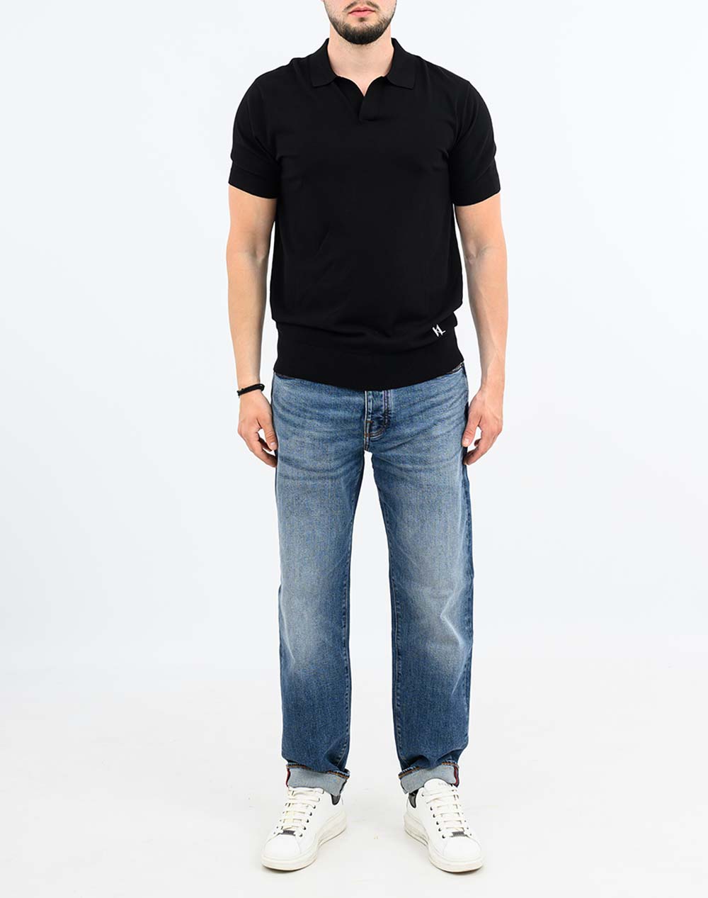 KARL LAGERFELD KNIT POLO 1/2
