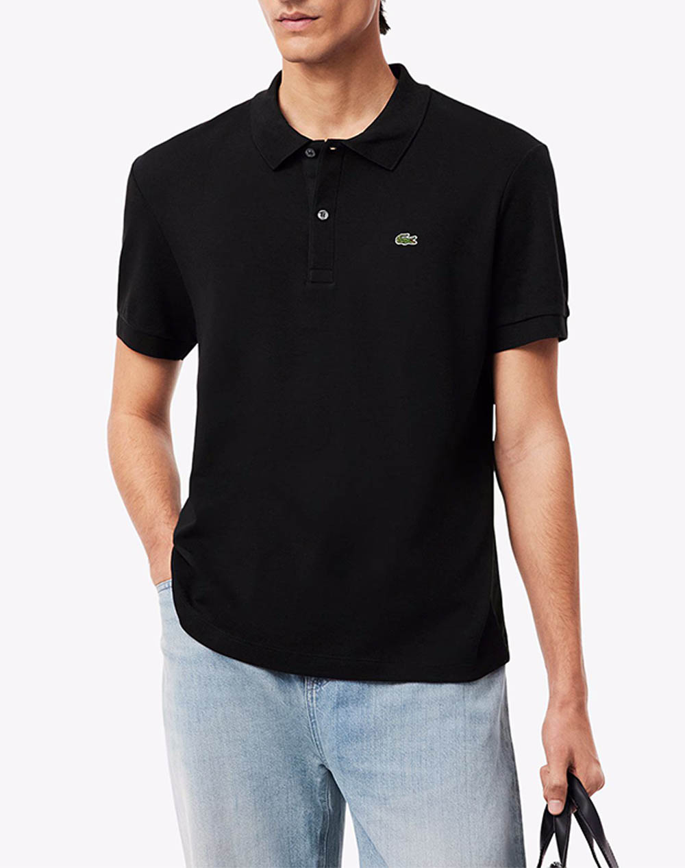 LACOSTE БЛУЗА KMSHORT SLEEVED RIBBED COLLAR SHIRT